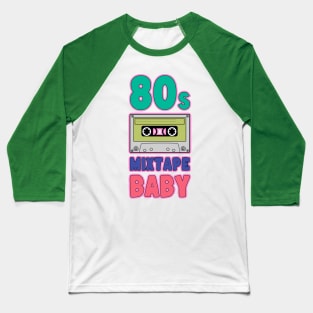 80s Mixtape Baby Baseball T-Shirt